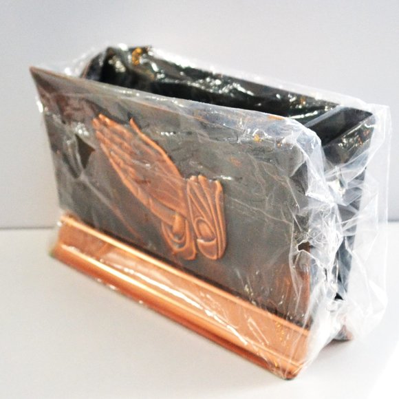 Copper Craft Guild Napkin Holder Letter Holder Praying Hands New In Package - Picture 2 of 7